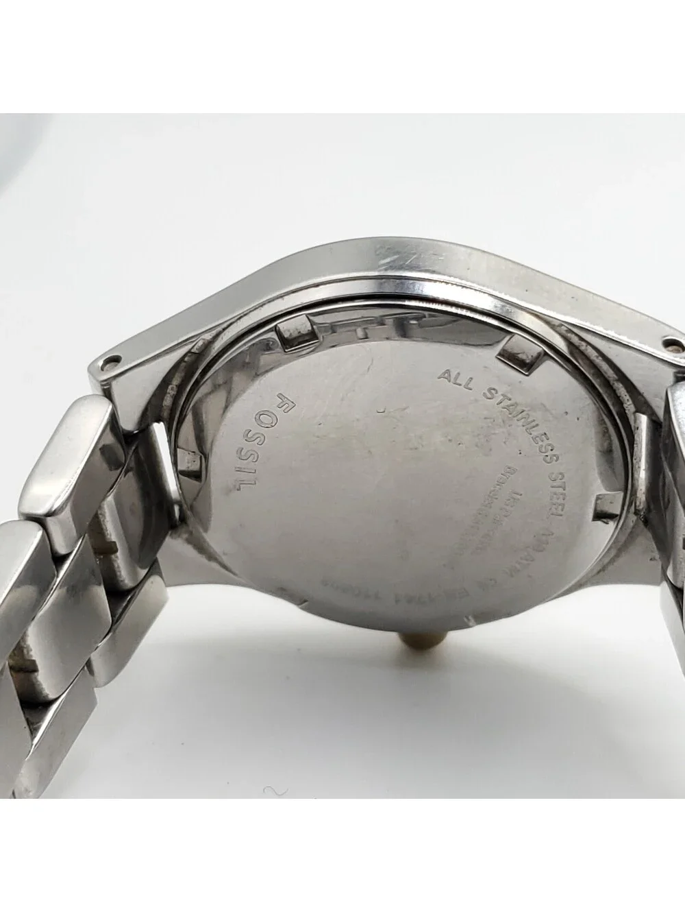Fossil Watch Women New Battery 28mm Two-Tone Date Dial ES-1741